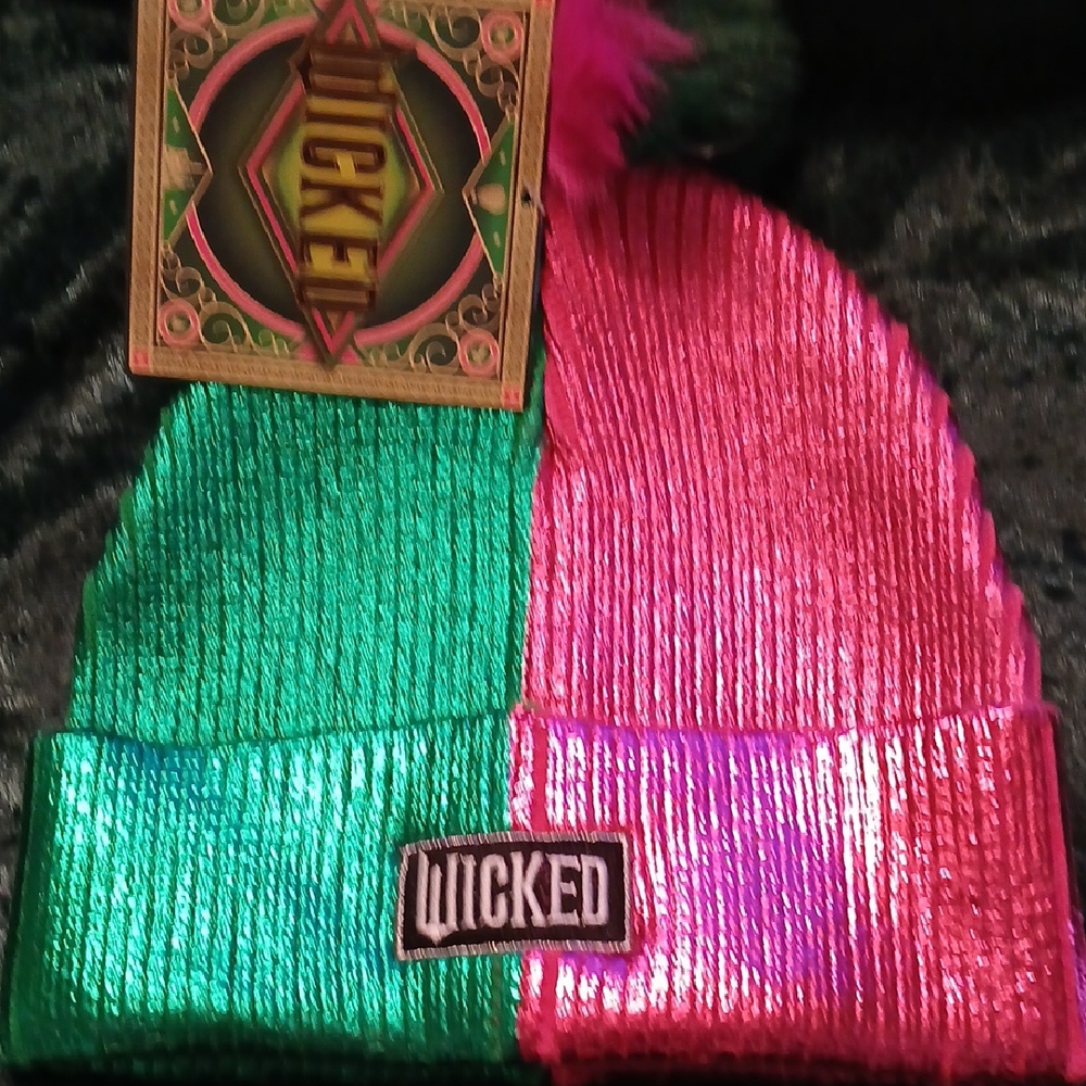 Wicked Green and Pink Beanie
